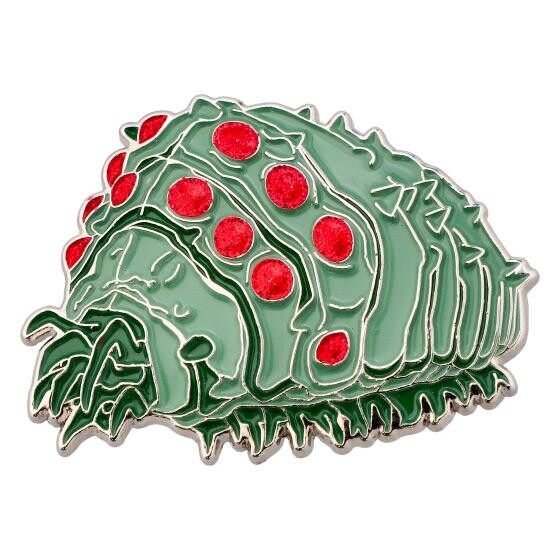 Ohmu Nausicaa pin badge front view showing giant insect design