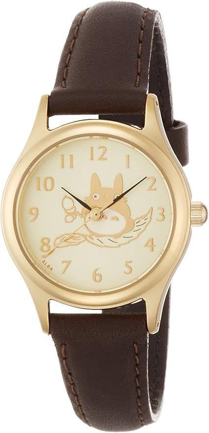 Totoro Kin Seiko watch dial with gold Totoro design