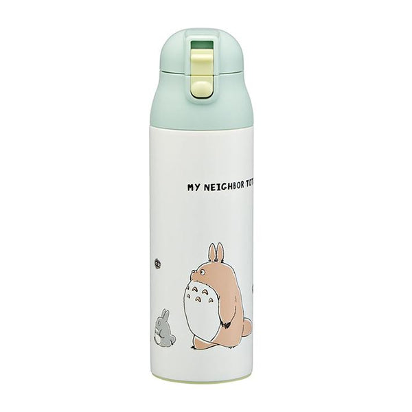 Totoro one touch stainless bottle 500ml with blue lid