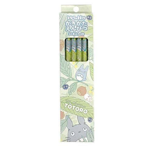 Totoro wooden pencils set of 12 with Totoro and soot sprite designs