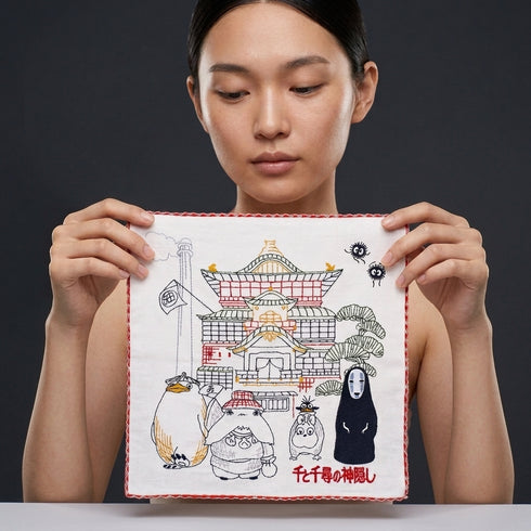 Spirited Away hand towel, back view – Studio Ghibli