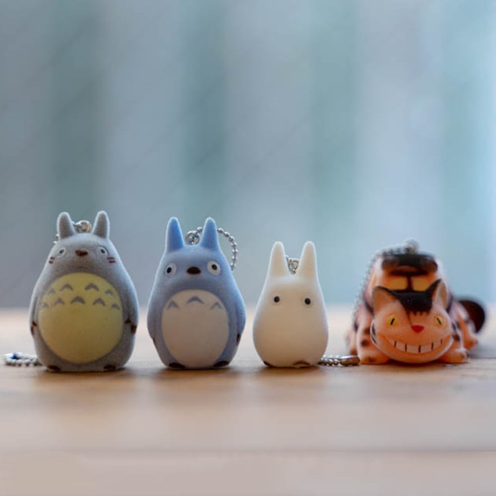 ストラップ Nekobus tail key charm Ghibli Catbus keychain with rotating destination marker will